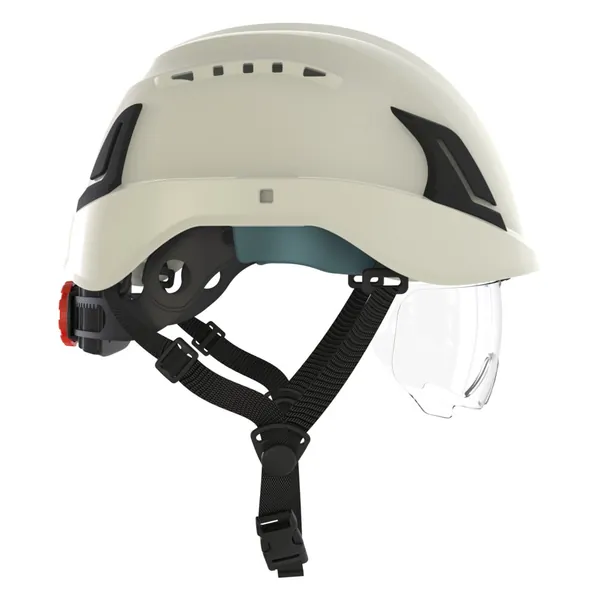 ATRA 50V Casco de seguridad industrial ventilado con visera retráctil